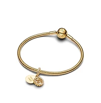 Pandora 14K Gold-Plated Happy Birthday Cake Dangle Charms