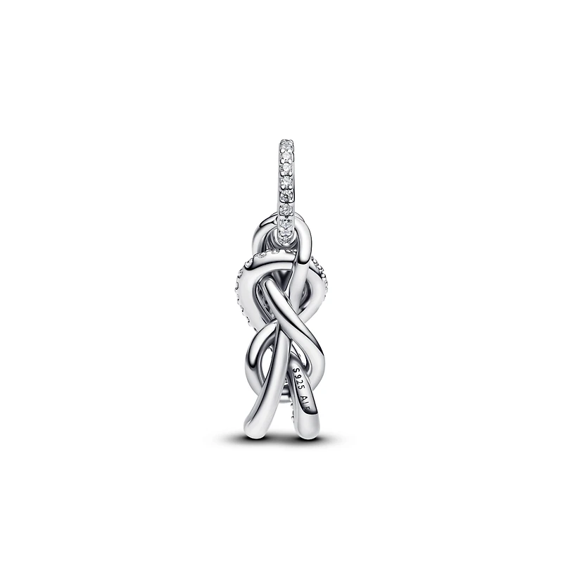 Pandora Pave Infinity Knot Dangle Sterling Silver Charms