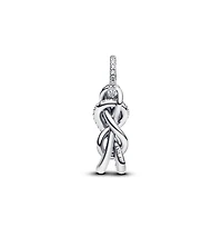 Pandora Pave Infinity Knot Dangle Sterling Silver Charms