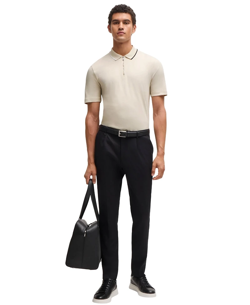 Boss by Hugo Boss Men's Zip-Neck Interlock Polo
