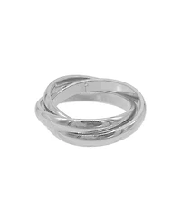 Adornia Tarnish Resistant Silver Interlocking Ring