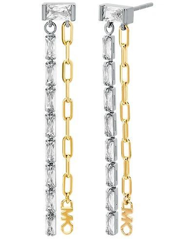 Michael Kors 14K Gold-Plated Brass Mixed Chain Earrings