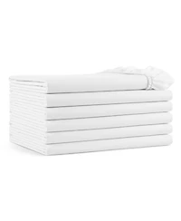 Host & Home Cotton Sateen Bed Sheets (6 Pack), Flat and Fitted Options, White, 300 Thread Count