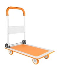 Push Cart Dolly, Moving Platform Hand Truck, Foldable for Easy Storage and 360 Degree Swivel Wheels with 330lb Weight Capacity