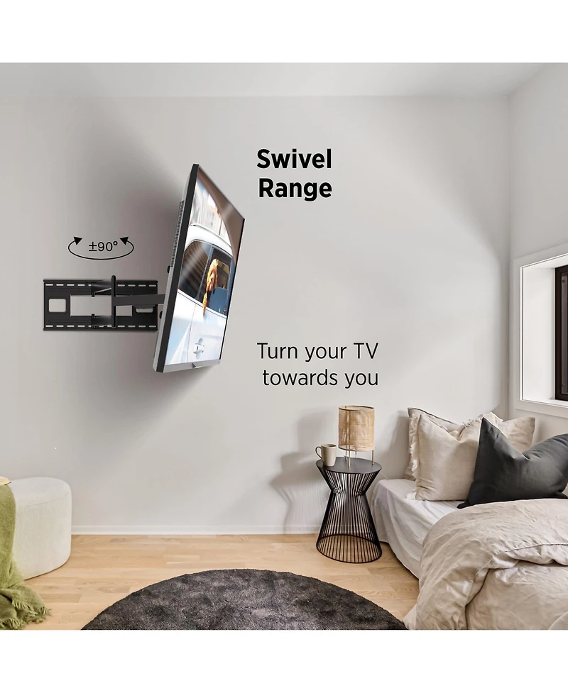 ProMounts Premium Full Motion Tv Wall Mount with 40 Inch Extension Long Arm for TVs for 32-80 Inch