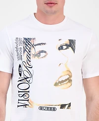 Guess Men's Short Sleeve Vision is Reality Graphic Crewneck T-Shirt
