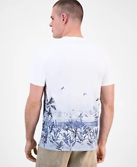 Guess Men's Short Sleeve Big Cat Paradise Graphic Crewneck T-Shirt