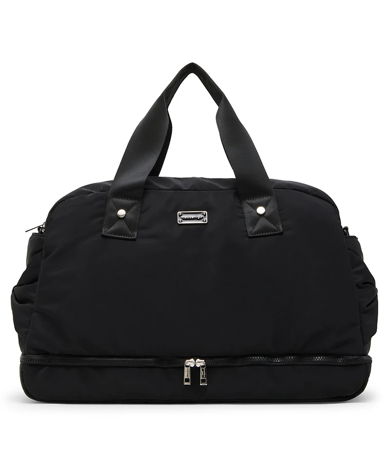 Madden Girl Bow Detail Zip Bottom Weekender Duffle Bag
