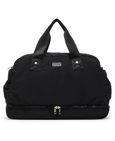 Madden Girl Bow Detail Zip Bottom Weekender Duffle Bag