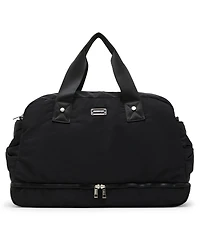 Madden Girl Bow Detail Zip Bottom Weekender Duffle Bag