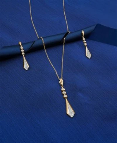 Wrapped In Love Diamond Flare Linear 18 Pendant Necklace Drop Earrings Collection In 14k Gold Exclusively At Macys