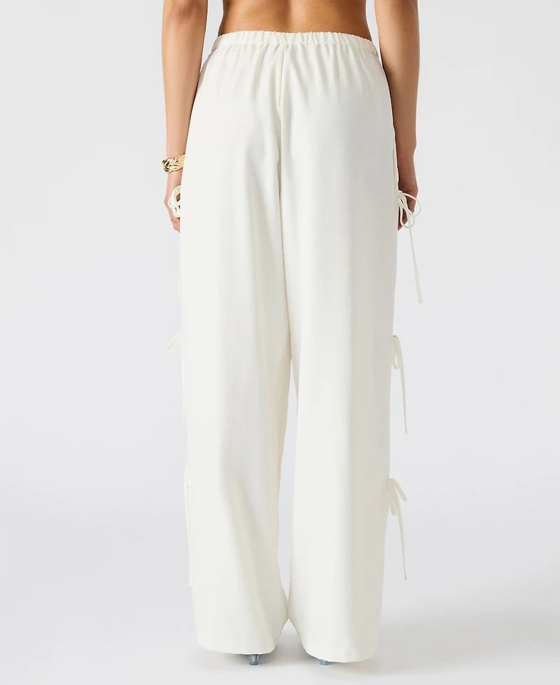Steve Madden Women's Fia Side-Tie Wide-Leg Pants