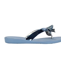Guess Women's Tata Eva Sparkle Bow Flip Flop Sandals