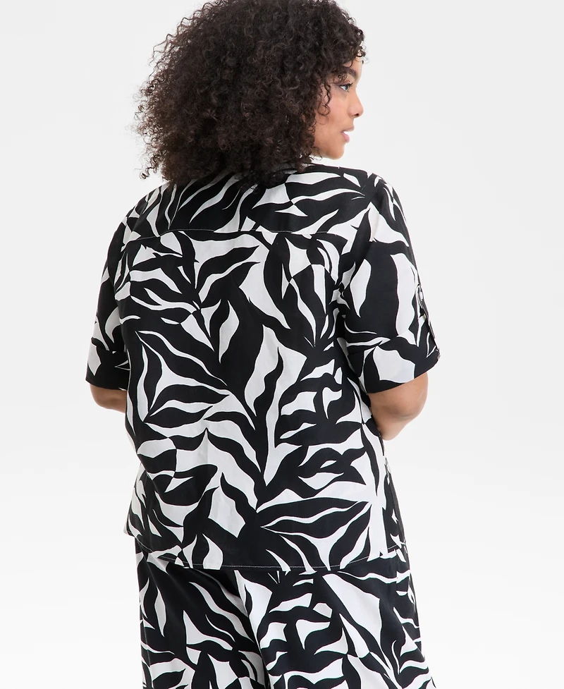 I.n.c. International Concepts Plus Twist-Hem Blouse, Exclusively at Macy's