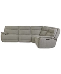 Ozryn 4-Pc. Fabric Sectional with 2 Power Motion Chairs, Exclusively at Macy's