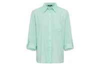 Olsen Women's Shirt with Rolled Sleeve Tab Detail