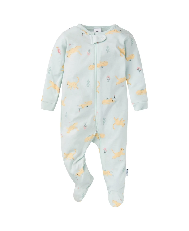 Gerber Baby Girls 4-Pack Sleep 'N Plays, Leopard, Newborn