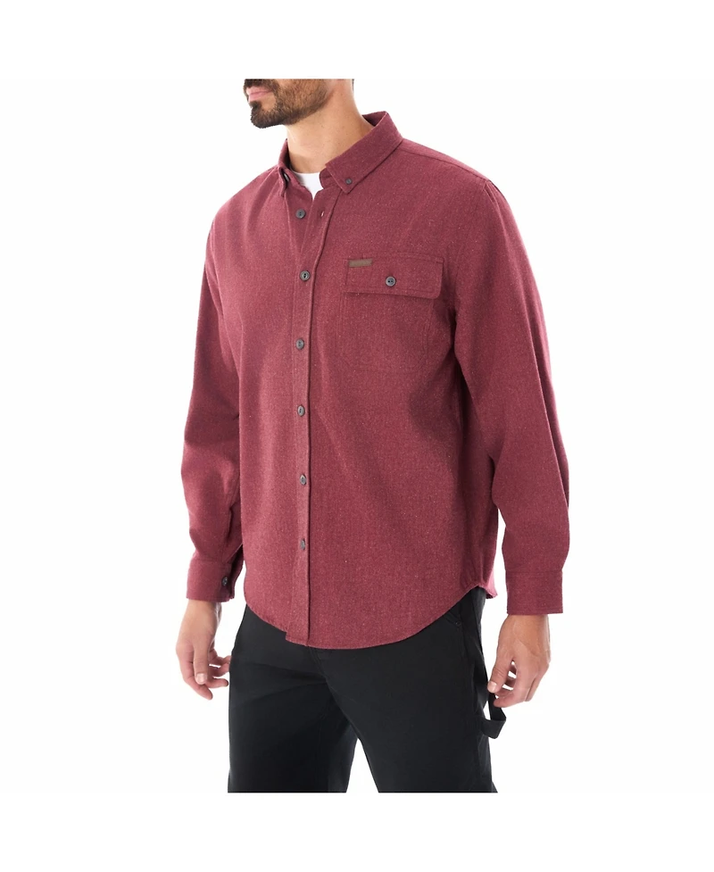 Smith's Workwear Men's Long Sleeve Extra Heavyweight Chamois Flannel Shirt