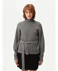 Gobi Cashmere Women's Belted Turtleneck