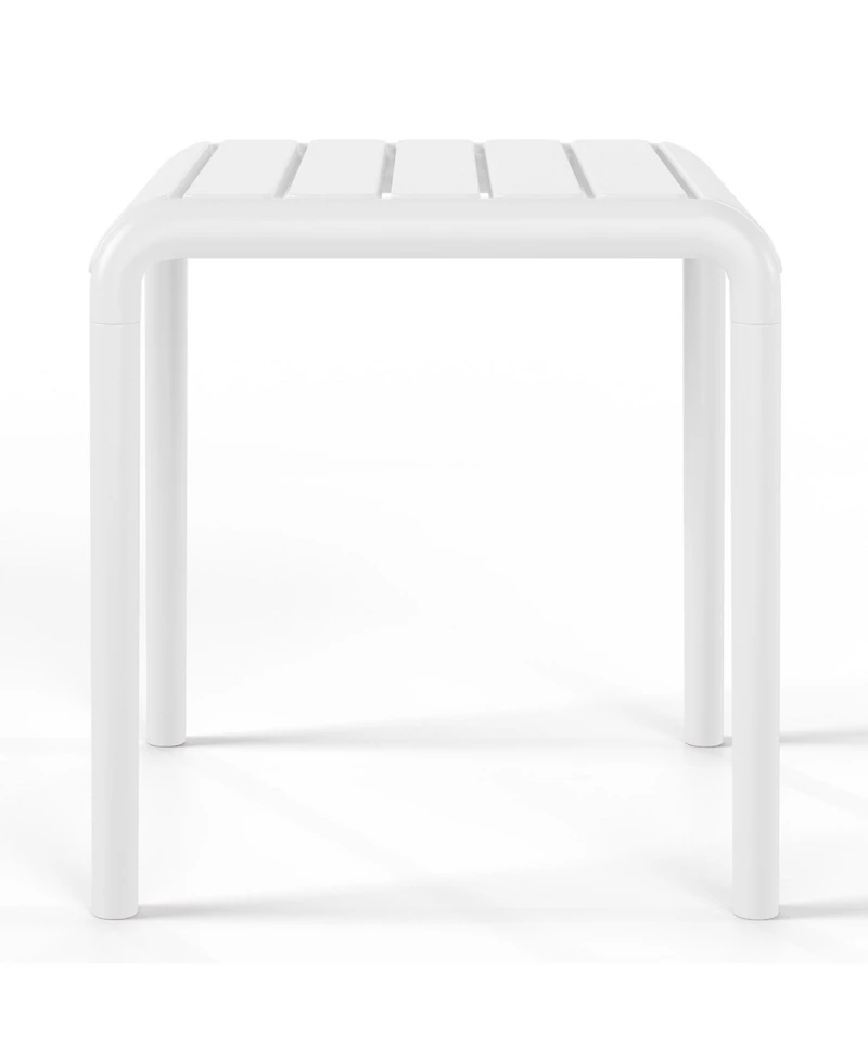 Plastic Modern Outdoor Patio Accent Side Tables (Set of 2)