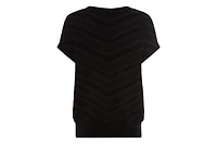 Olsen Women's Stitch Interest Sleeve Sweater