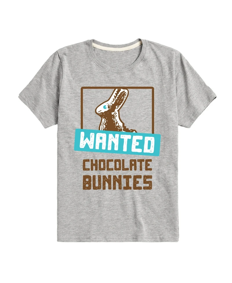 Hybrid Toddler Boys Wanted Chocolate Bunnies Easter Graphic T-Shirt