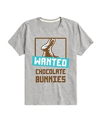 Hybrid Toddler Boys Wanted Chocolate Bunnies Easter Graphic T-Shirt