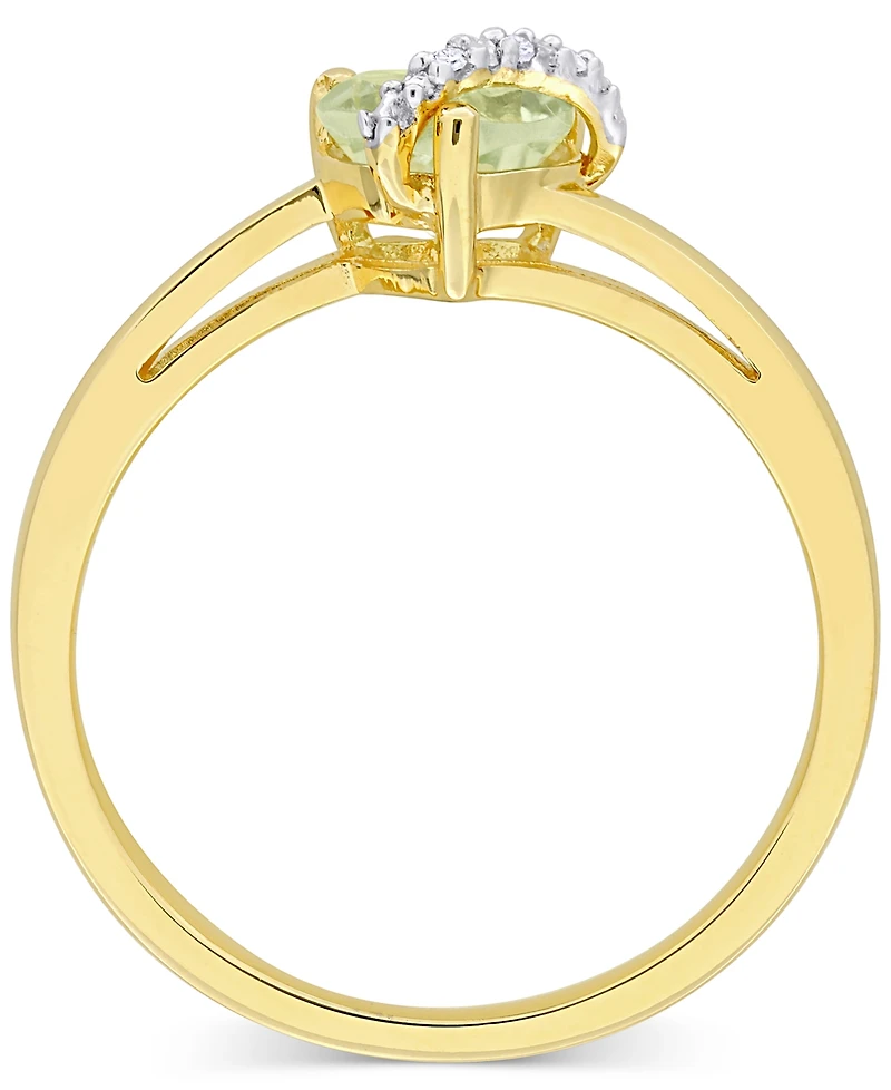 Gemstone Heart Ring Sterling Silver