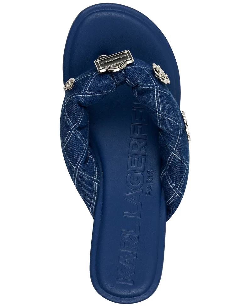 Karl Lagerfeld Paris Women's Ceejay Rue Embellished Sandals