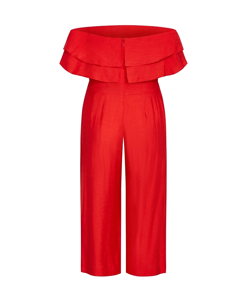 City Chic Plus Poppy Jumpsuit