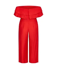 City Chic Plus Poppy Jumpsuit