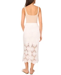 1.state Women's Crochet Midi Skirt