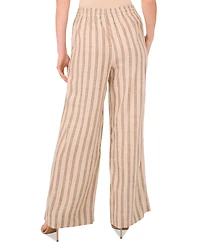1.state Women's Striped Drawstring Wide-Leg Pants