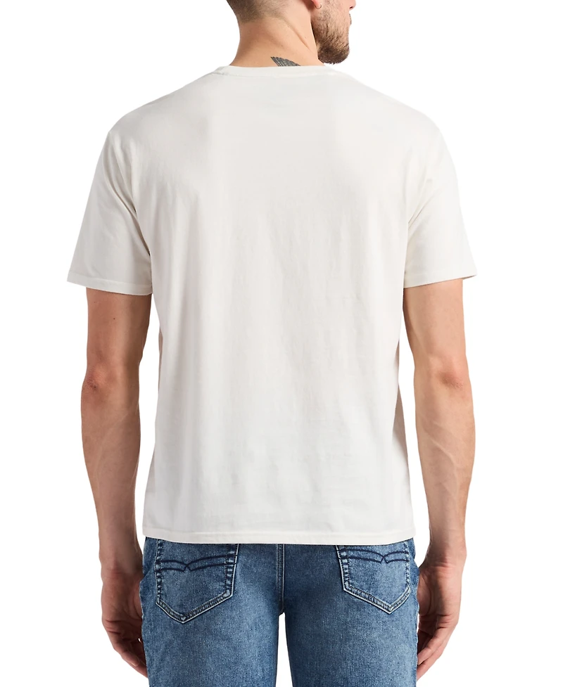 Men's Tusaf Short Sleeve American Flag Graphic Crewneck T-Shirt