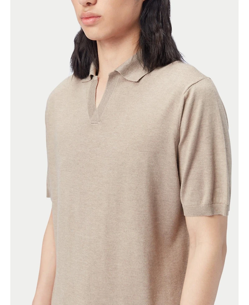 Gobi Cashmere Men's Silk Polo Shirt