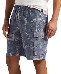 Men's Relaxed-Fit Halten Nautical Graphic Cargo Shorts