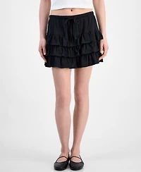 Madden Girl Juniors' Cotton Ruffle-Tiered Skort