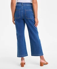 Style & Co Petite High-Rise Straight Utility Jeans, Macy's Exclusive