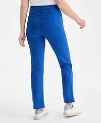 Style & Co Women's Straight-Leg High Rise Twill Pants, Created for Macy's