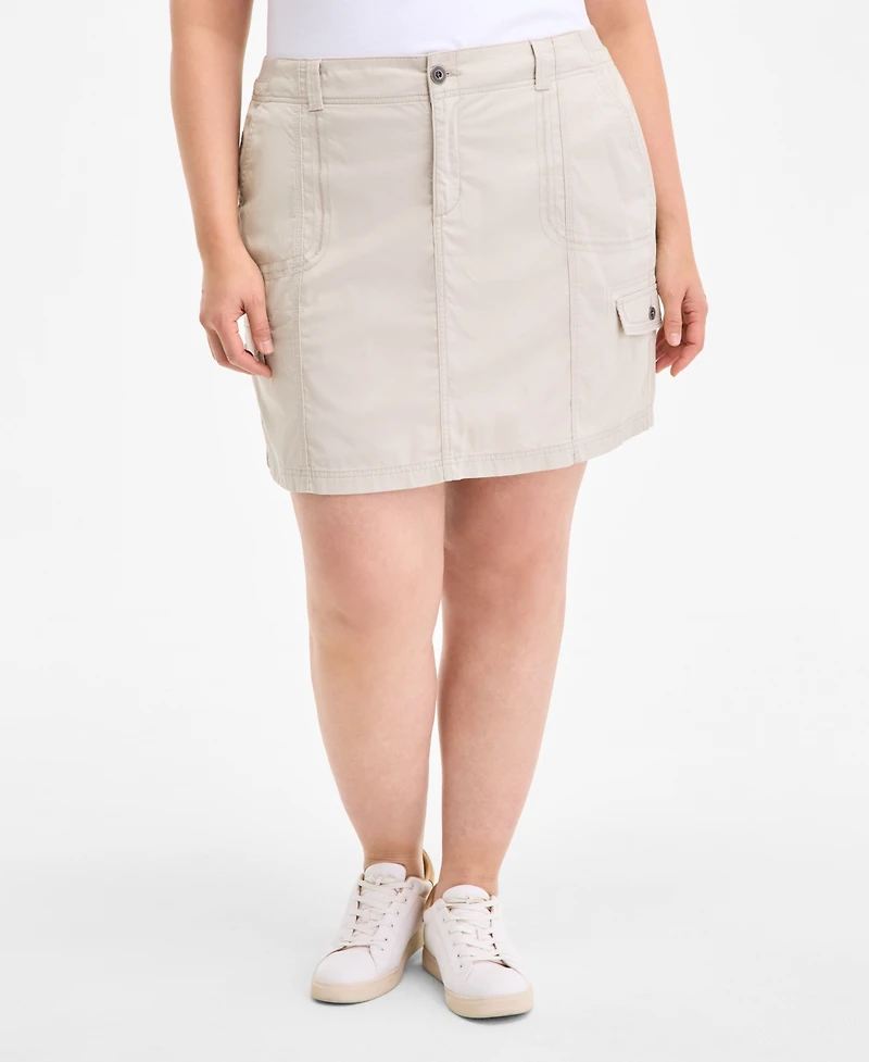 Style & Co Plus Size Comfort-Waist Cargo Skirt, Exclusively at Macy's