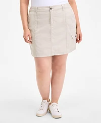 Style & Co Plus Size Comfort-Waist Cargo Skirt, Exclusively at Macy's