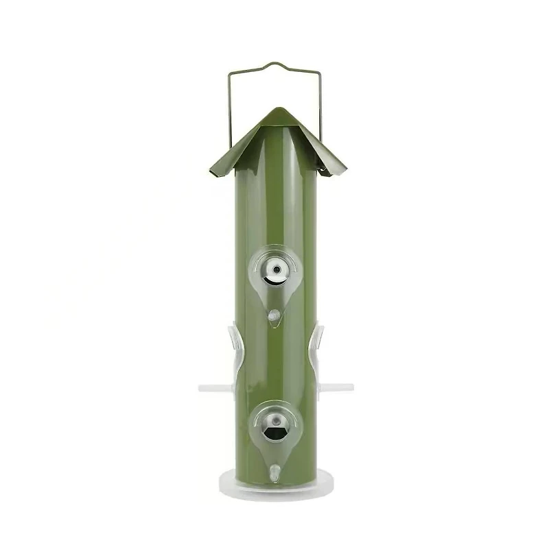 Outdoor Patio Garden 6-Perch Metal Tube Bird Feeder