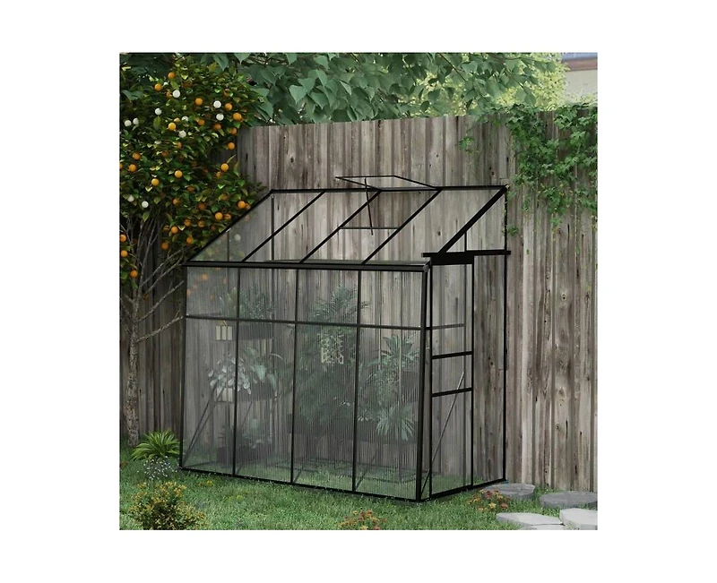 Durable Polycarbonate Lean-to Greenhouse for Outdoor Gardening