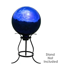 Indoor/Outdoor Reflective Mirrored Surface Garden Gazing Globe Ball with Stemmed Bottom and Rubber Cap