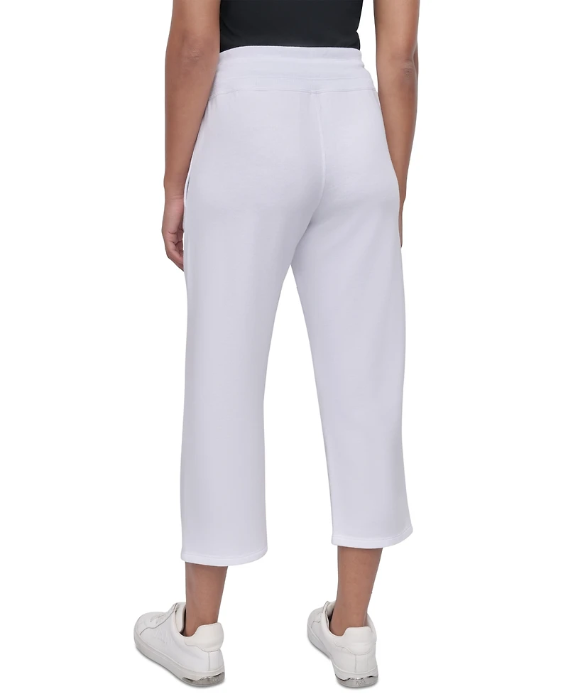 Dkny Sport Women's Studded-Logo Cropped Pants