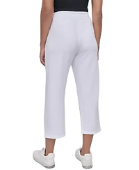 Dkny Sport Women's Studded-Logo Cropped Pants