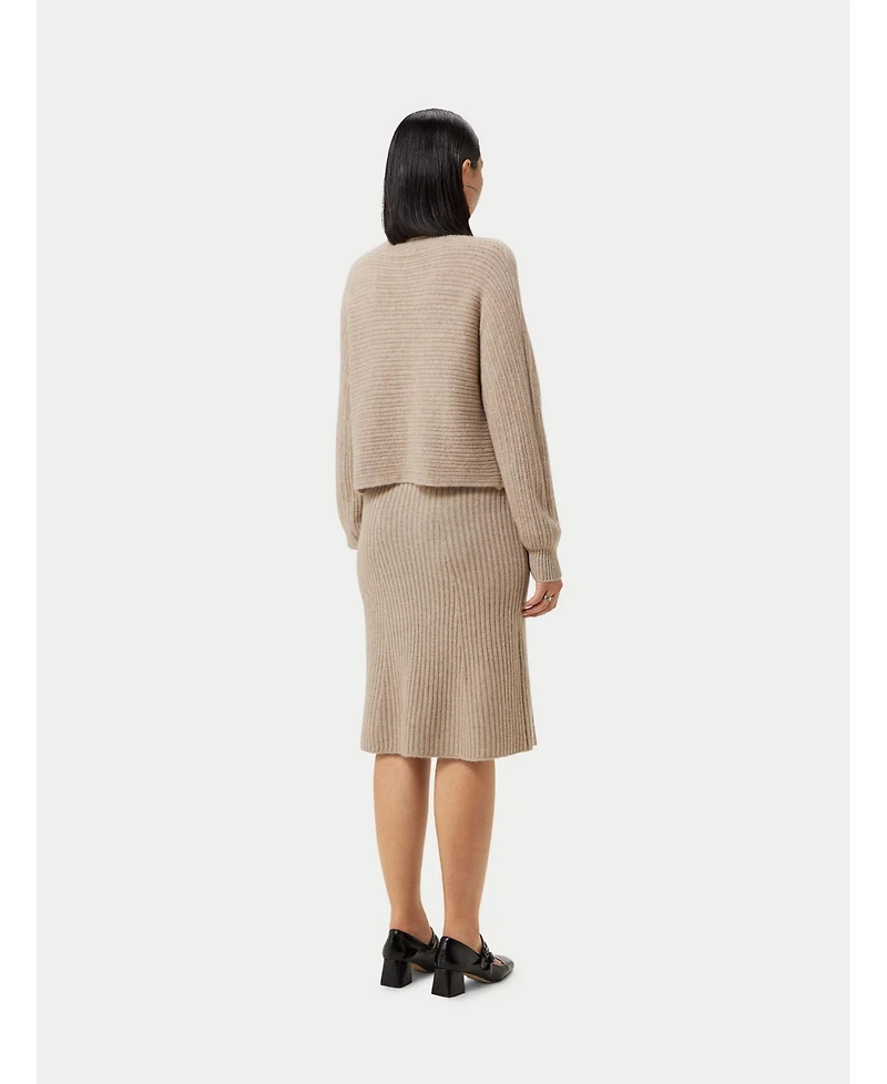 Gobi Cashmere Women's Cropped T-Neck Sweater