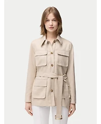 Gobi Cashmere Women's Belted Safari Jacket
