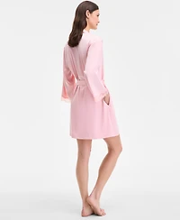 I.n.c. International Concepts Women's Lace-Trim Stretch Satin Robe