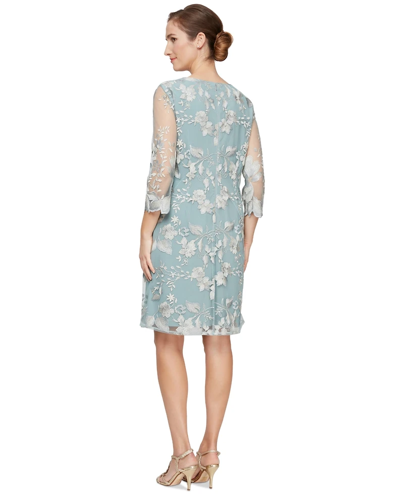 Alex Evenings Embroidered Jacket Dress
